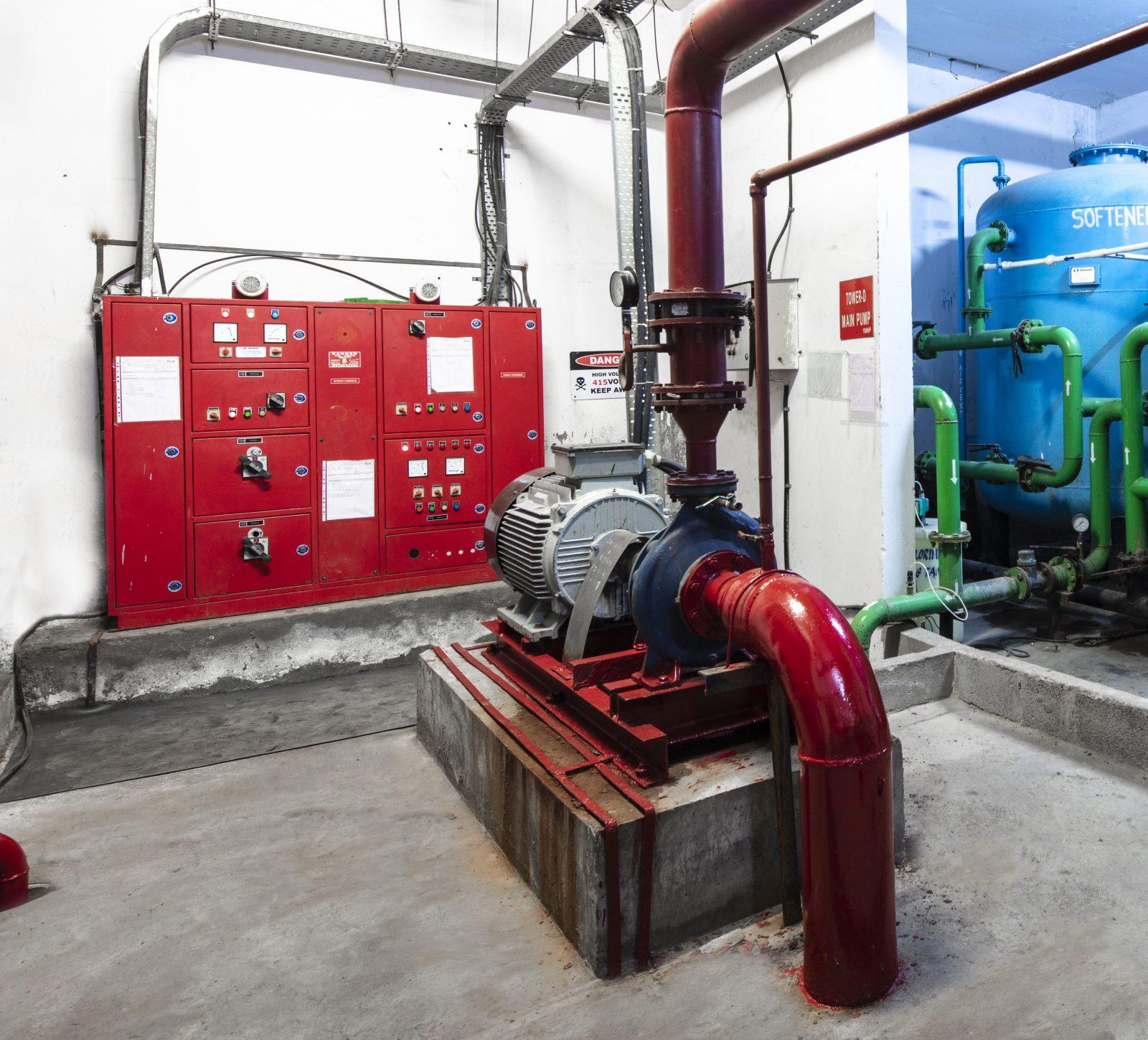 Fire hydrant and pump room installation at Tilak Nagar residential society, Mumbai